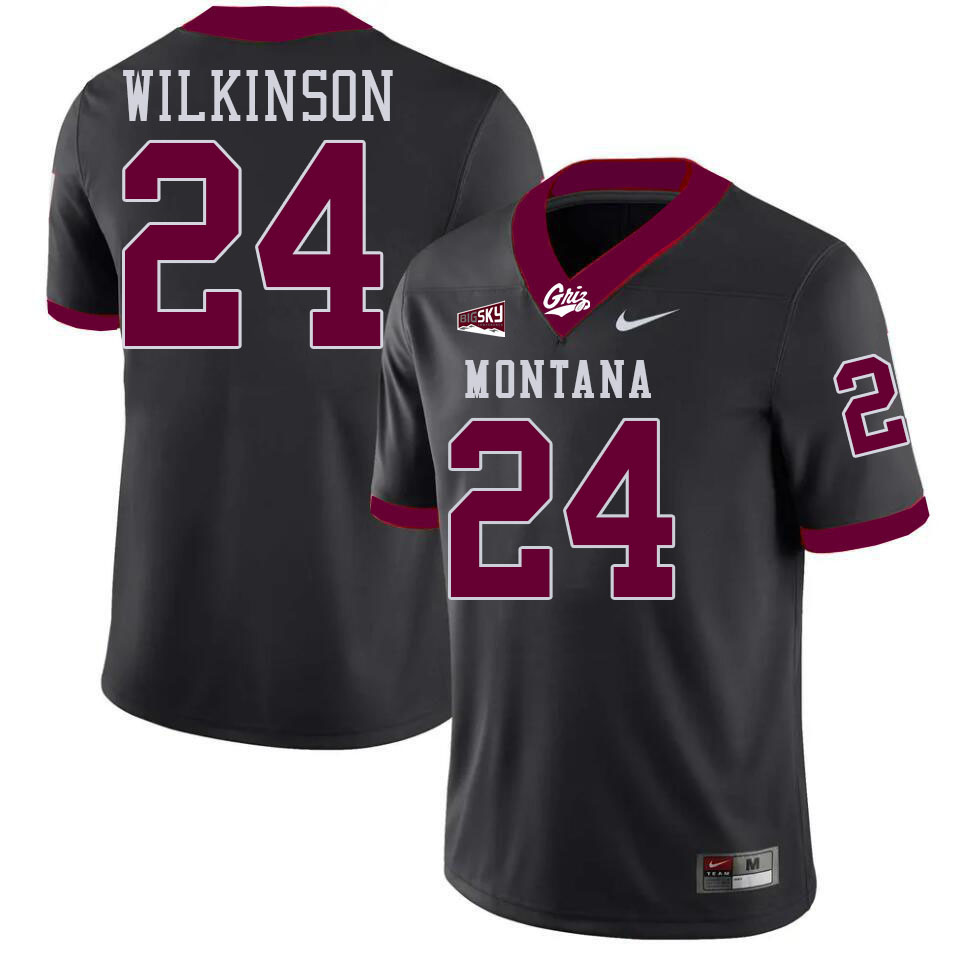 Montana Grizzlies #24 Diezel Wilkinson College Football Jerseys,Uniforms Stitched Sale-Black